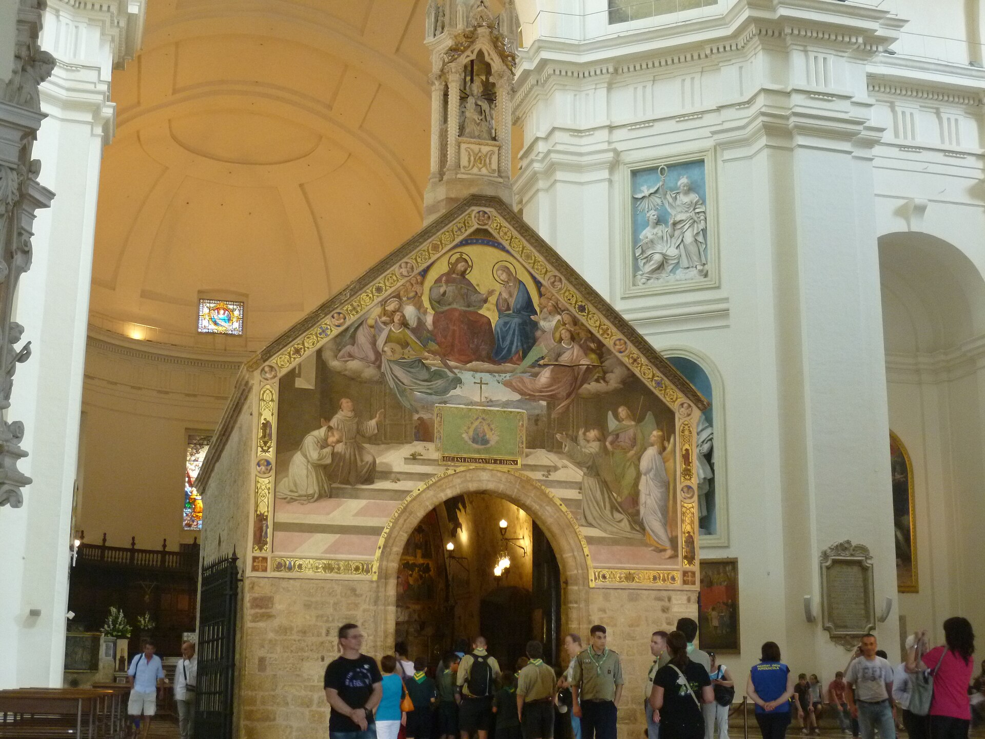 The real Porziuncola chapel inside the Basilica of Santa Maria degli Angeli