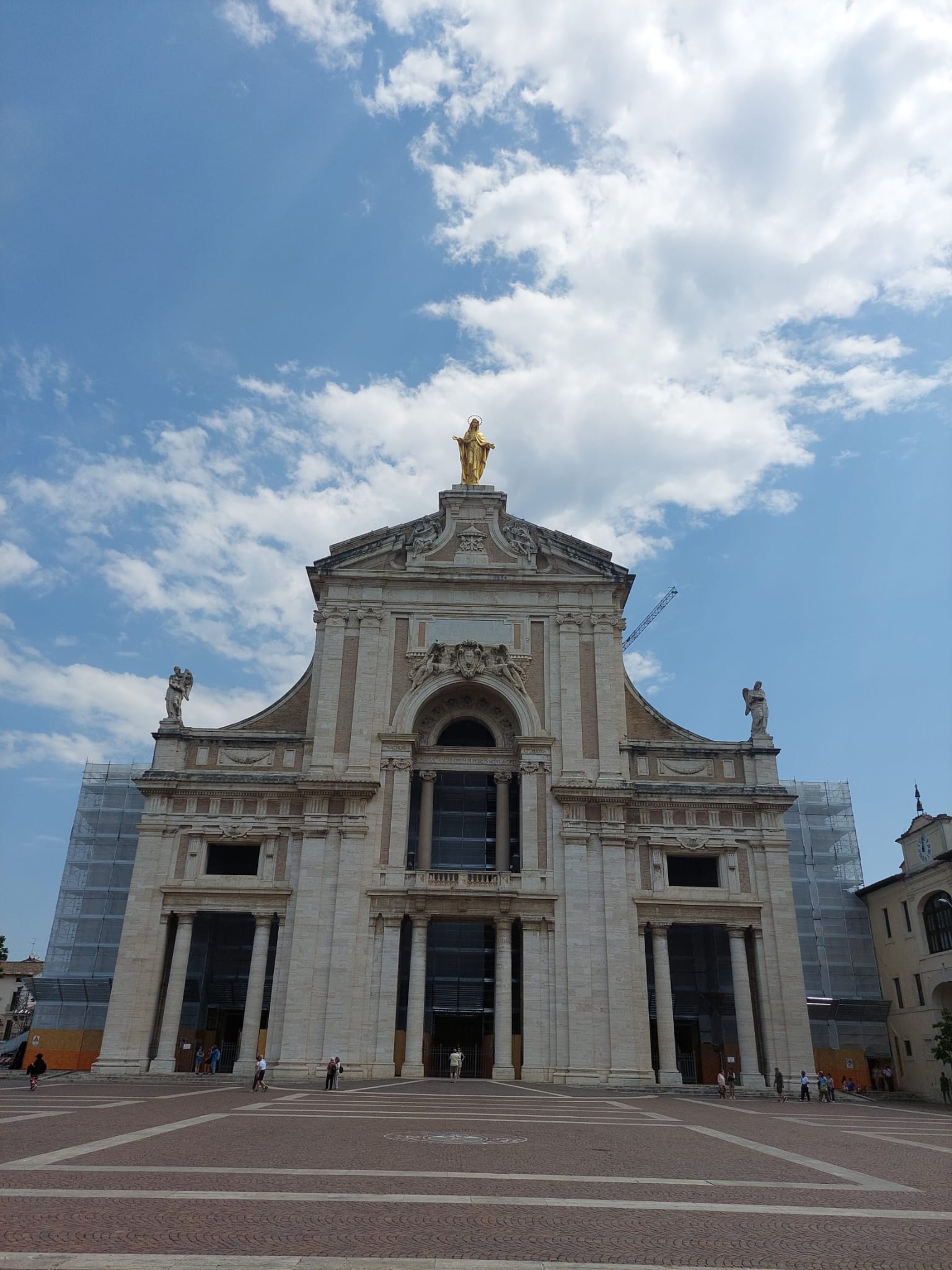 The façade of the Basilica of Santa Maria degli Angeli
